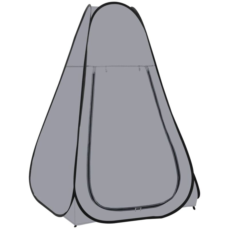 Tente de douche escamotable Gris