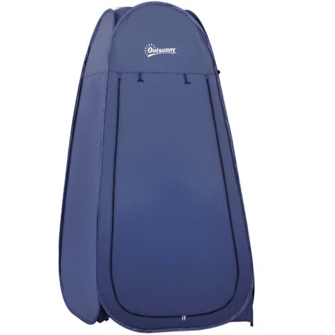 Tente de Douche Pop-up Imperméable en Polyester et Plastique, 100x100x185 cm, Bleu Marine