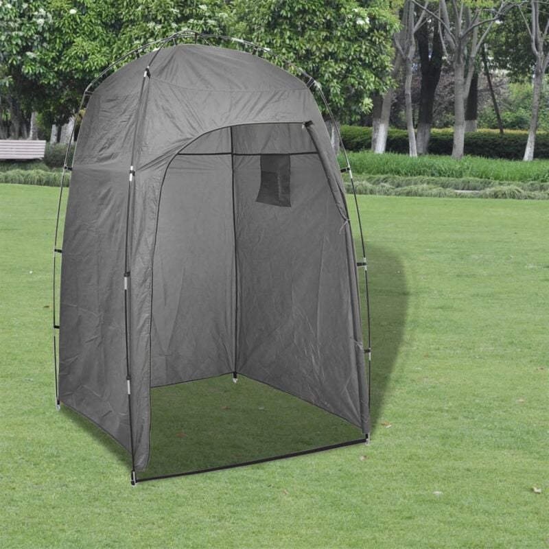Tente de douche WC Dressing Tente de jardin Cabinet de Changement Gris 54015