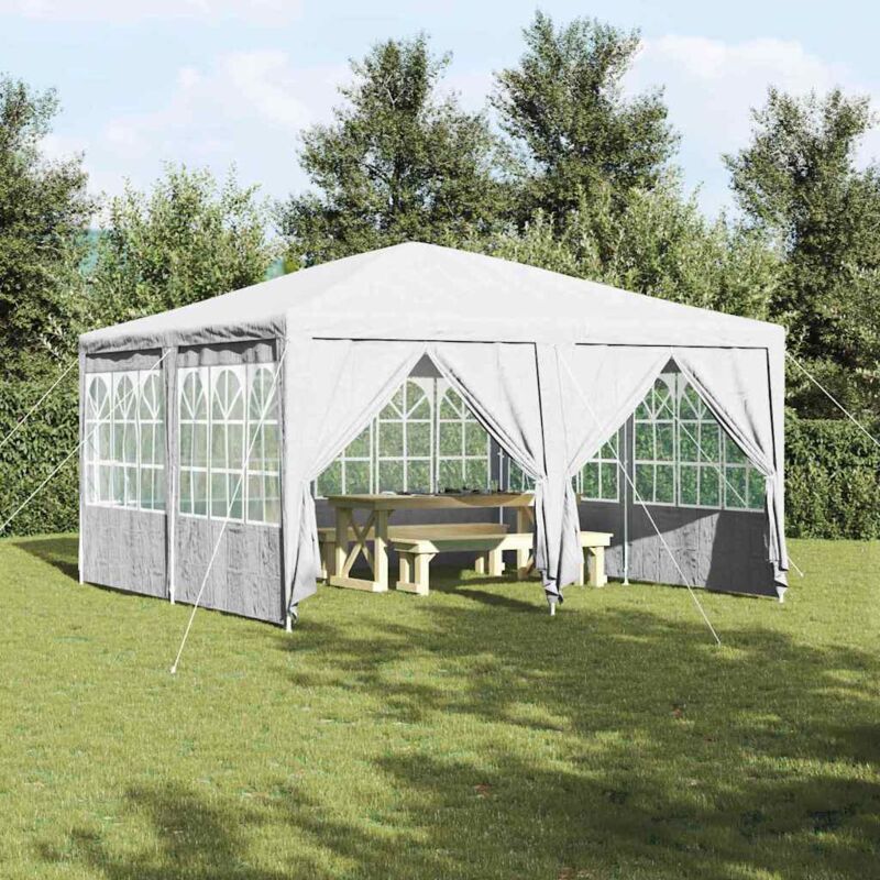 vidaXL Party-Zelt 400 x 400 x 266 cm Weiß Polyethylen