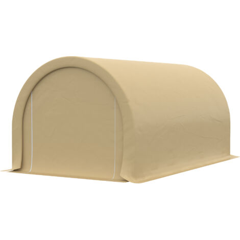 Tente de garage imperméable anti-UV UPF 30+ avec parois latérales amovibles 5x3 m beige