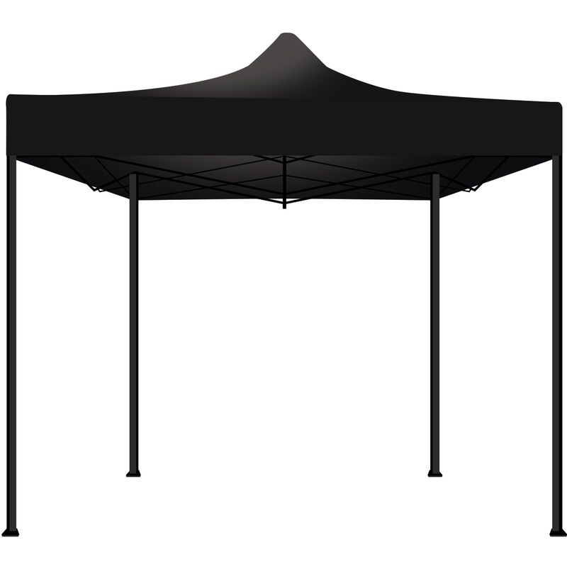 Tente de jardin / Gazebo 3X3 Tente pliante imperméable pour foires et marchés Noir