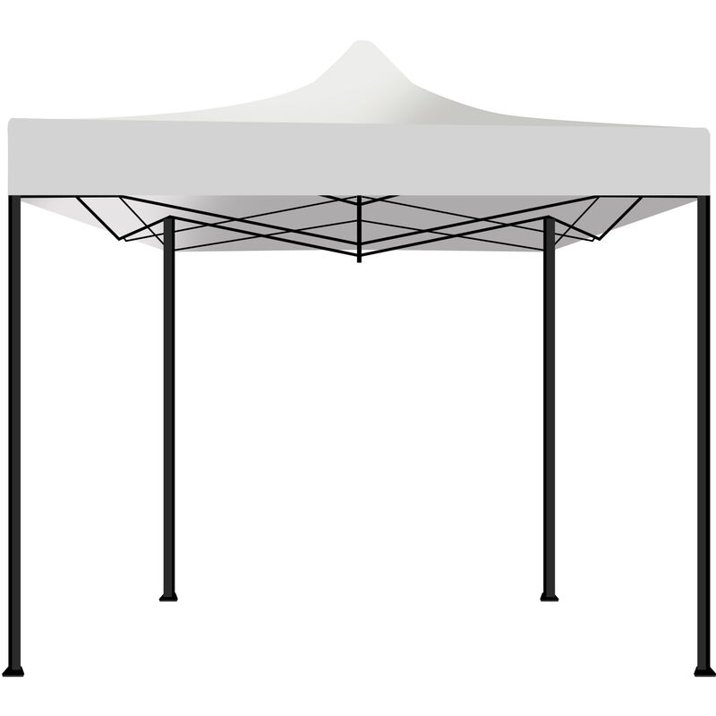 Tente de jardin / Gazebo 3X3 Tente pliante imperméable pour foires et marchés Blanc