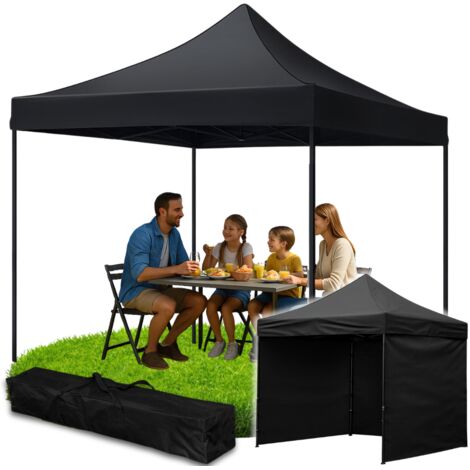 Tente de jardin, pavillon commercial automontable, gazebo, toit 3x3m