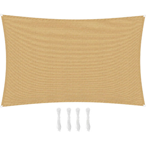 Tente de Jardin Rectangulaire 4x6m en HDPE 185g/m², Protection UV, Couleur Jaune, Abri d'Extérieur