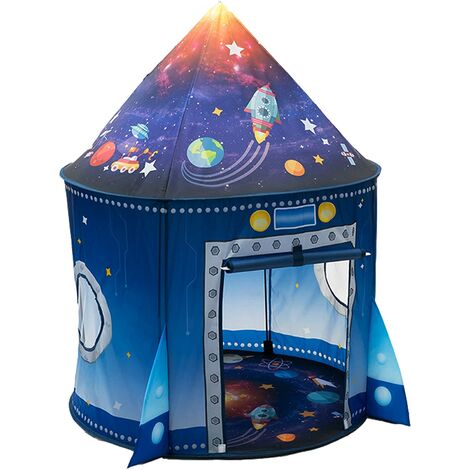 Tente de Jeu Enfant Tente de Jeu Enfant Fusée Astronaute Espace Transport Maison Tente Pop-up de Jeu Intérieure et Extérieur Tente