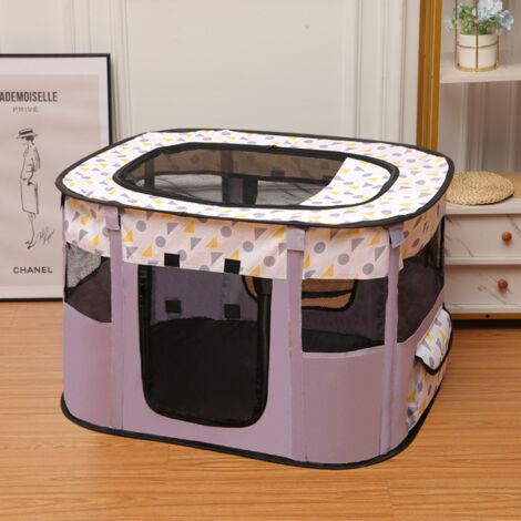 Tente de jeu pliable (70 x 55 x 40 cm) pour chiots, chiens, chats et lapins, idéale pour une utilisation intérieure et extérieure.
