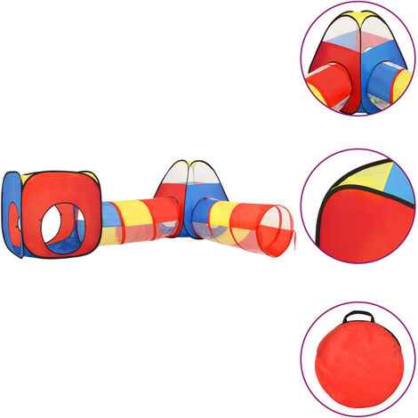 Tente de jeu pour enfants | Tente à Balles Tunnel Activite Multicolore 190x264x90 cm 13079