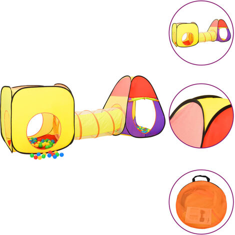 Tente de jeu pour enfants | Tente à Balles Tunnel Activite Multicolore 255x80x100 cm 10077