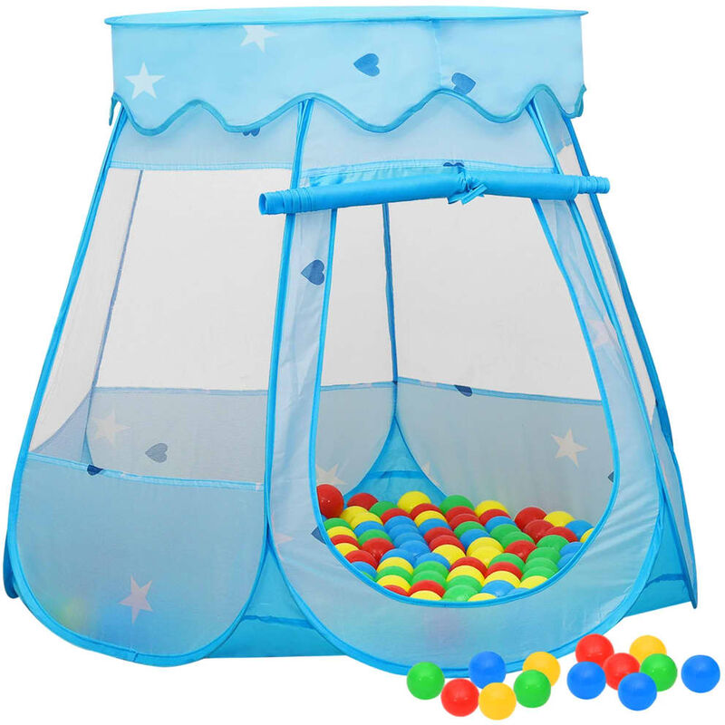 Tente de jeu pour enfants | Tente à Balles Tunnel Activite Bleu 102x102x82 cm 60153