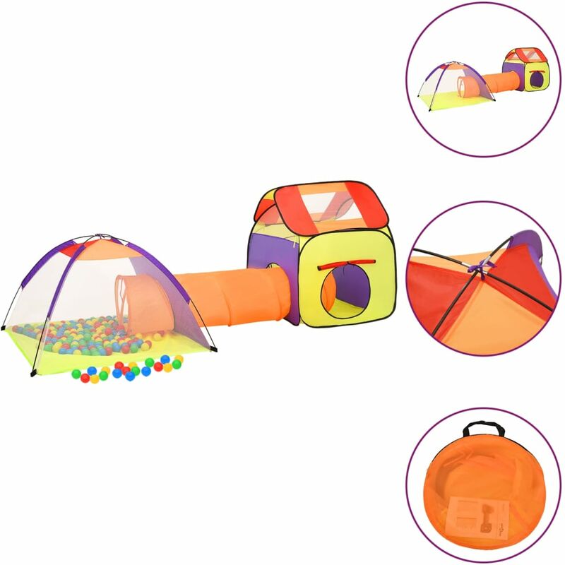 Tente de jeu pour enfants | Tente à Balles Tunnel Activite Multicolore 338x123x111 cm 81866
