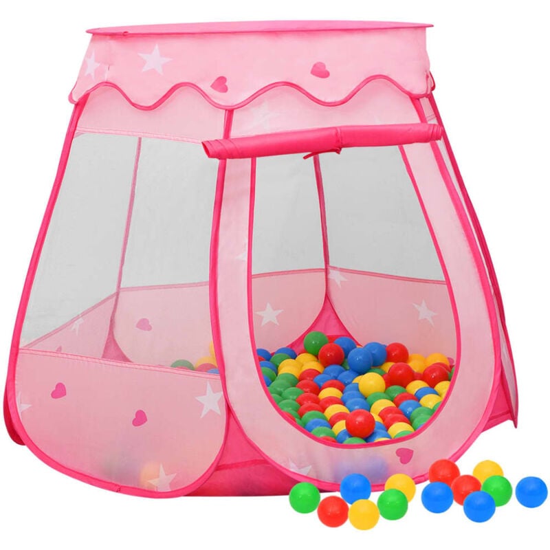 Tente de jeu pour enfants | Tente à Balles Tunnel Activite Rose 102x102x82 cm 53508