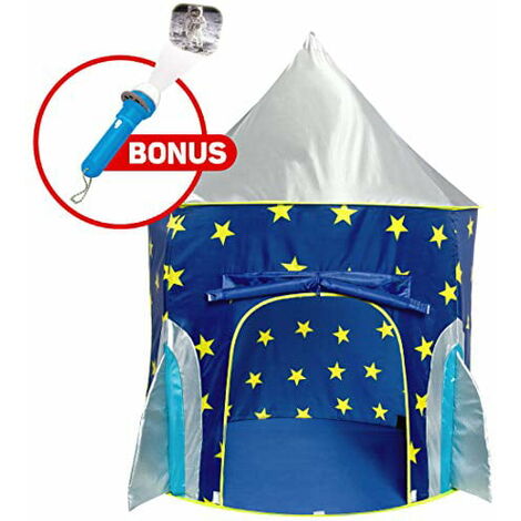 HANBING Tente de jeu Rocket Ship pour garçons, tente spatiale d'astronaute pour enfants