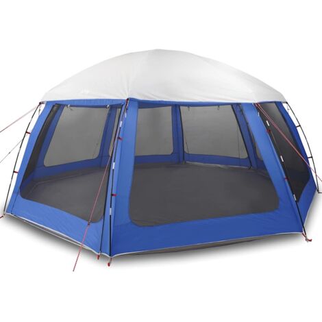 Tente de piscine moustiquaire amovible parois maille bleu azur CFW658537