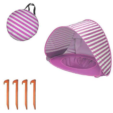Tente de plage bébé pliable, abri solaire portable avec protection UV, rose, taille 2
