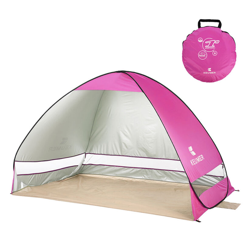 Tente De Plage Escamotable 78,7 X 47,2 X 51,2 Pouces, Cabine D'Ombrage Avec Protection Uv, Rose