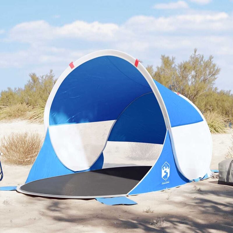 Vidaxl - Tente de plage bleu azuré escamotable imperméable