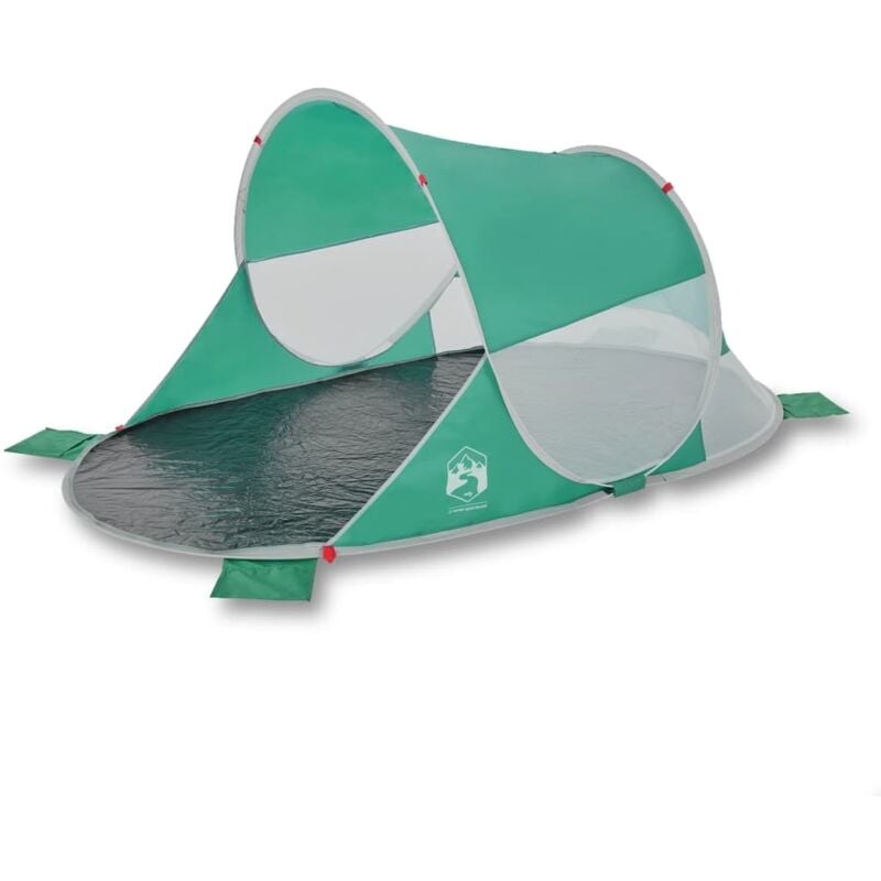 Vidaxl - Tente de plage vert d'eau escamotable imperméable