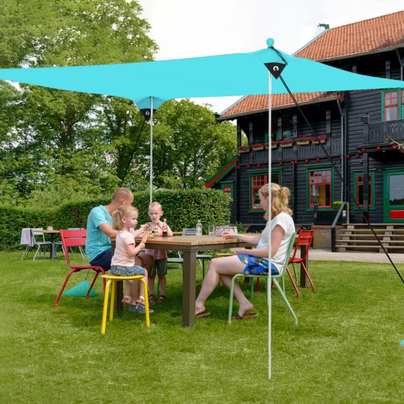 Maisonchic - Tente de Plage Portable 2x2M Anti uv UPF50+ Abris Solaire avec 4 Sacs pour Sable Piquets de Sol 2 Poteaux Sac de Transport Vert CW3936