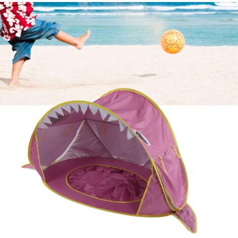 Tente de plage pour bébé Protection UV Stable Anti-vent Portable Tente pop up infantile Parasol de soleil Shelter Rose