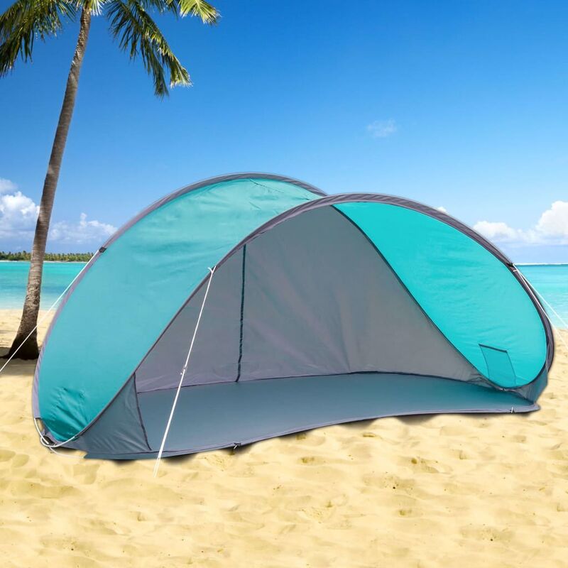Tente de plage Tonnelle Barnum de Jardin, Tente de jardin, escamotable Bleu OIB8276E