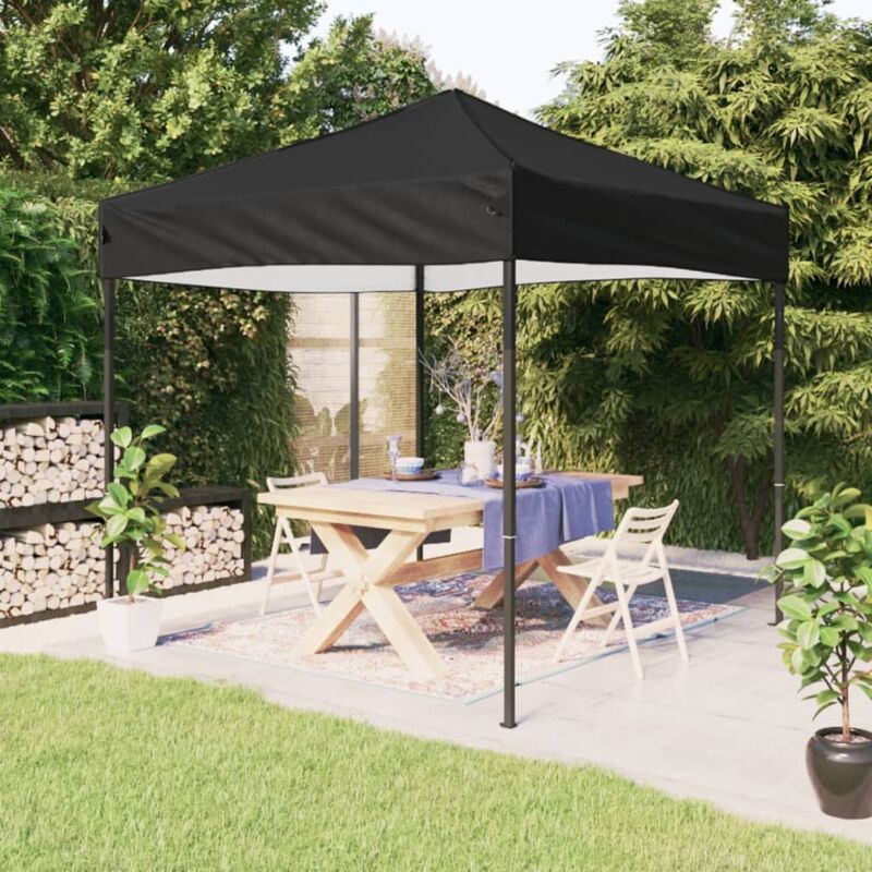 Vidaxl - Tente de réception pliable Noir 2x2 m