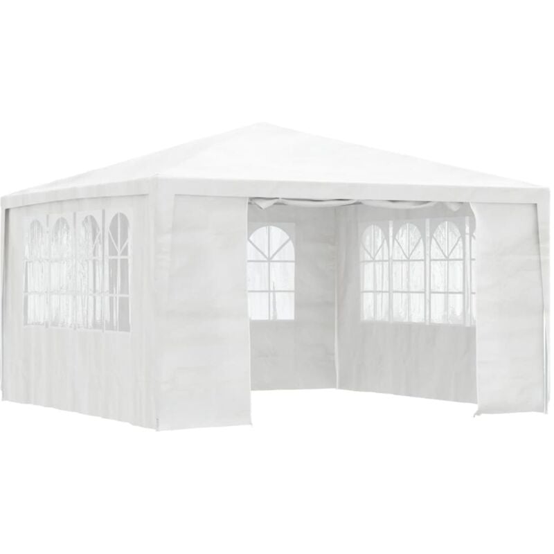 Maison Chic - Tente de réception Tonnelle de réception Barnum avec parois latérales 4x4 m Blanc 90 g/m² 45257