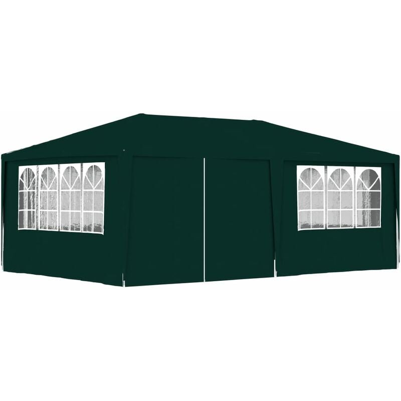 Tente de réception Tonnelle de réception Barnum avec parois latérales 4x6 m Vert 90 g/m² 25838