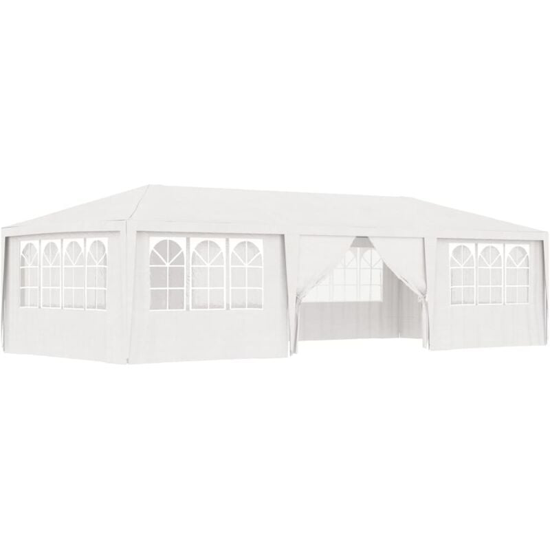 Maison Chic - Tente de réception - Tonnelle de Jardin Barnum avec parois latérales 4x9 m Blanc 90 g/m²