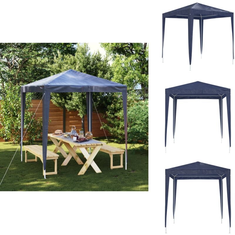 Tente de réception 2x2 m bleu - Tente De Réception - Auvent - Abri Jardin - Parasol - Fête Extérieure