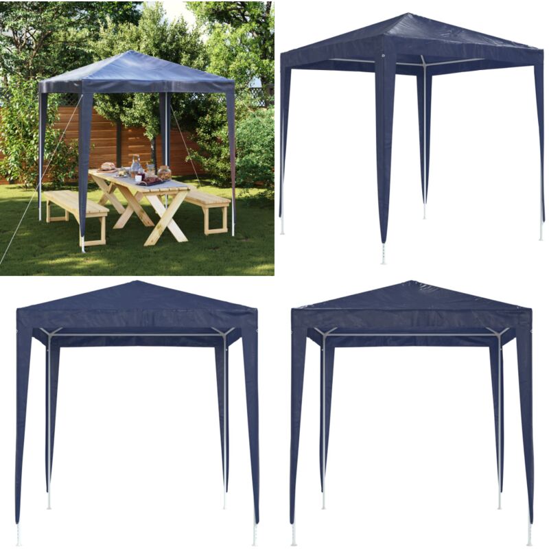 Vidaxl - Tente de réception 2x2 m bleu - Tente De Réception - Auvent - Abri Jardin - Parasol - Fête Extérieure - Home & Living