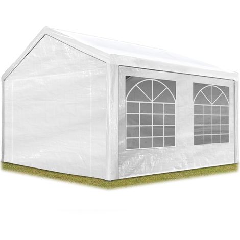 Tente de réception 3x4 m pavillon blanc bâche PE épaisse d'env.180g/m² imperméable tente de jardin - blanc