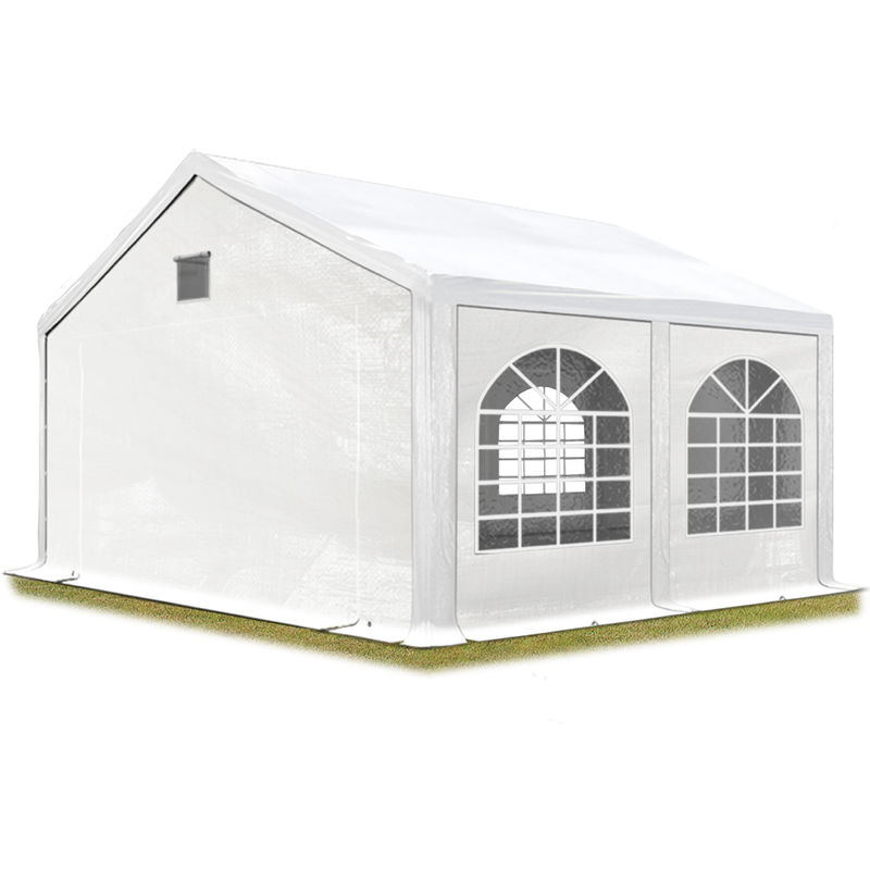Intent24 - Tente de réception 3x4 m barnum Tente de Jardin Blanc bâche pe 550 n imperméable résistante aux uv avec Cadre de Sol - blanc