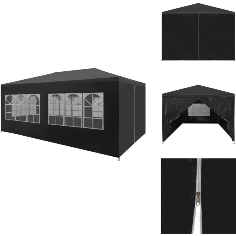 Vidaxl - Tente de réception 3x6 m Anthracite - Tents De Réception - Abri Jardin - Gazebo - Auvent Pliable - Parasol