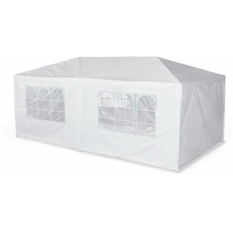 Tente de réception 3x6m - Aginum - Blanc - à utiliser comme pavillon, pergola, chapiteau ou tonnelle. - Blanc
