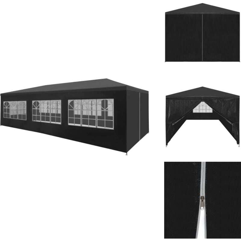 Tente de réception 3x9 m Anthracite - Tente De Réception - Abri Jardin - Gazebo - Parasol - Auvent
