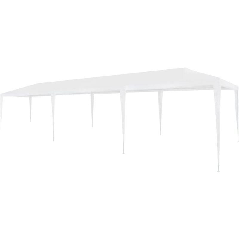 Decdeal - Tente de réception 3x9 m pe Blanc