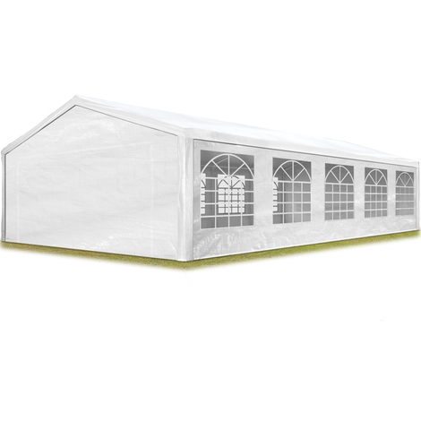 CARPASOL Tente de réception 5x10 m barnum pavillon blanc bâche PE 350 N imperméable tente de jardin