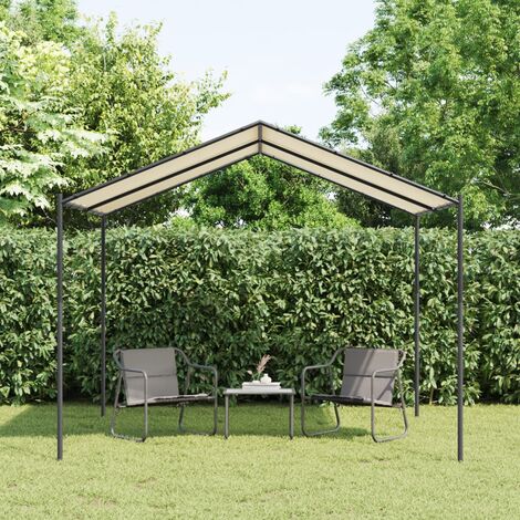 Tente de réception à auvent，Tonnelle de Jardin，Barnum beige 3x3 m acier et tissu XZZ72280 MaisonChic