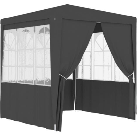 Tente de réception avec parois 2,5x2,5 m Anthracite 90 g/m²