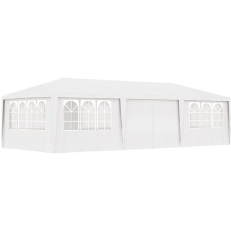 Tente de réception avec parois latérales 4x9 m Blanc 90 g/m² vidaXL