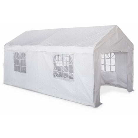 Tente de réception - Burdigala 3x6m -  Blanc. connecteurs métal. tente de jardin idéale pour réception. pavillon.  chapiteau ou tonnelle. totalement refermable.