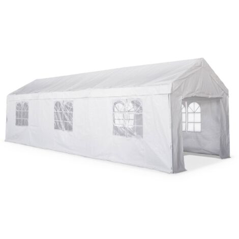 Tente de réception - Burdigala 3x9m - Blanc. connecteurs métal. tente de jardin idéale pour réception à utiliser comme pavillon. pergola. chapiteau ou tonnelle - Blanc
