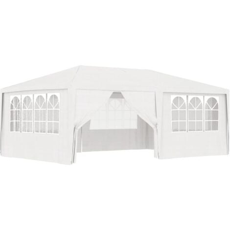Tente de réception et parois latérales 4x6 m Blanc 90 g/m² vidaXL
