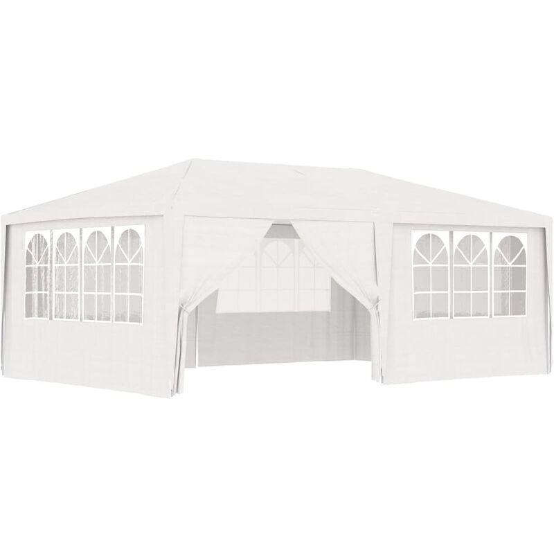 Youthup - Tente de réception et parois latérales 4x6 m Blanc 90 g/m2