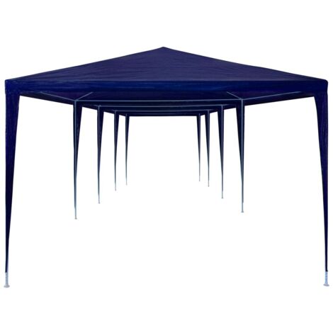Tente de réception, Pavillon, Pergola, Tente de jardin, 3 x 12 m PE Bleu OIB7152E