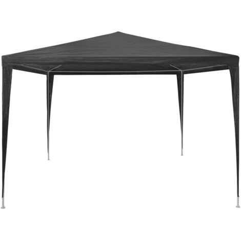 Tente de réception, Pavillon, Pergola, Tente de jardin, 3 x 3 m PE Anthracite OIB8246E