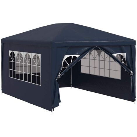 Tente de réception, Pavillon, Pergola, Tente de jardin, 3 x 4 m Bleu OIB6184E