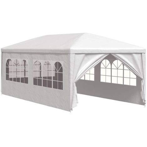 Tente de réception, Pavillon, Pergola, Tente de jardin, 3 x 6 m Blanc OIB3425E