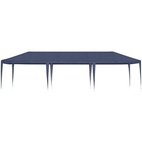 Tente de réception, Pavillon, Pergola, Tente de jardin, 4x9 m Bleu OIB6859E